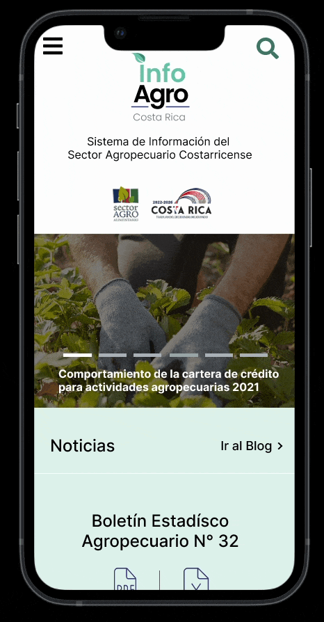 Animated gif of InfoAgro Platform