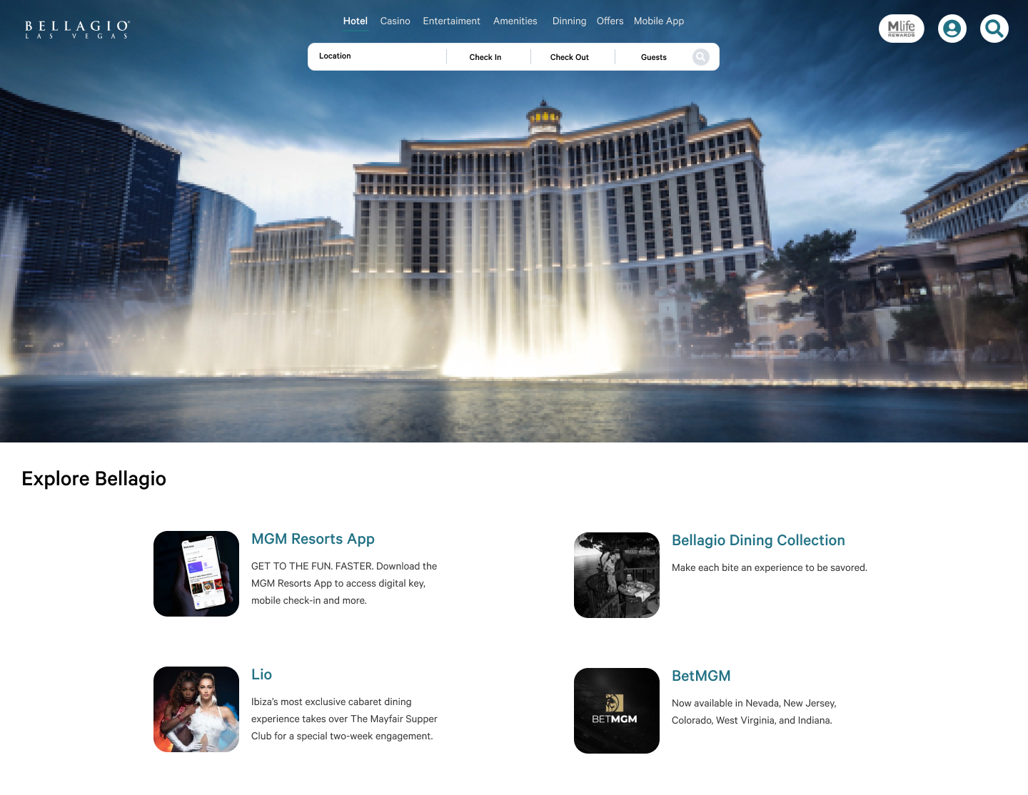 Hotel Bellagio Challenge