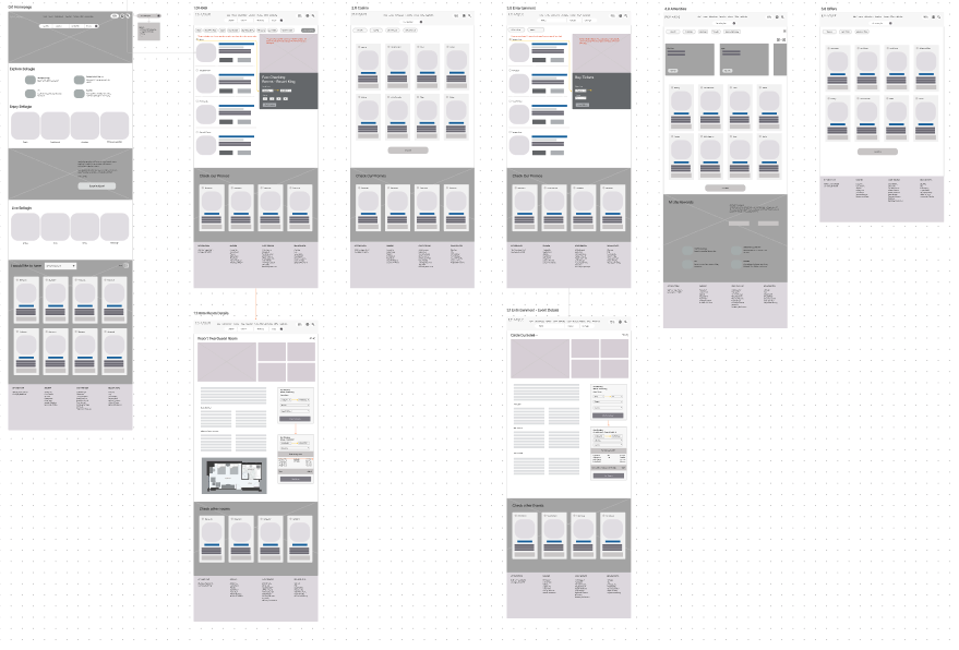 Low-fi wireframes