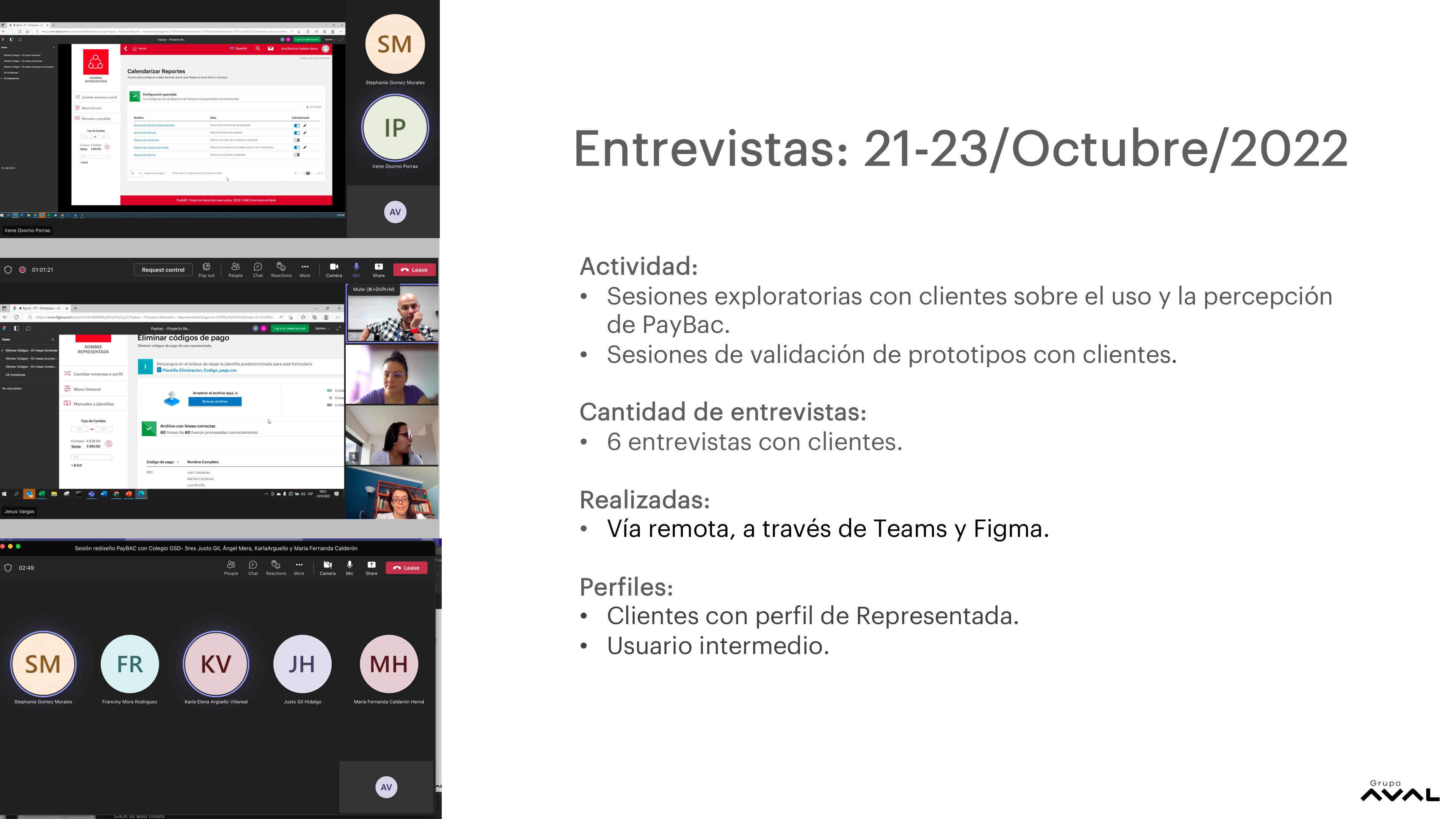 Sprint 7 — User interview session via Teams and Figma